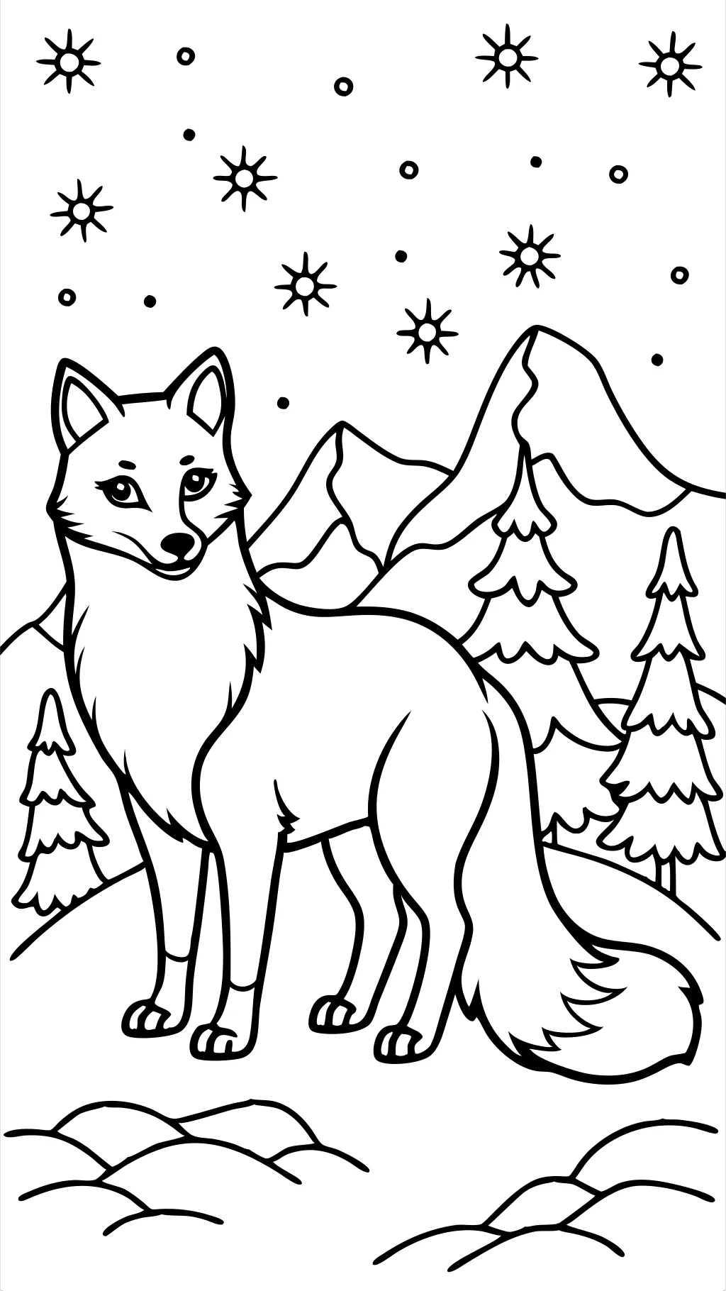 coloriages de renard arctique